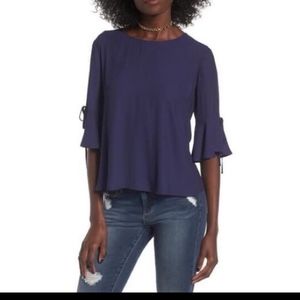 Lush Bell Sleeve Tee Eclipse Blue